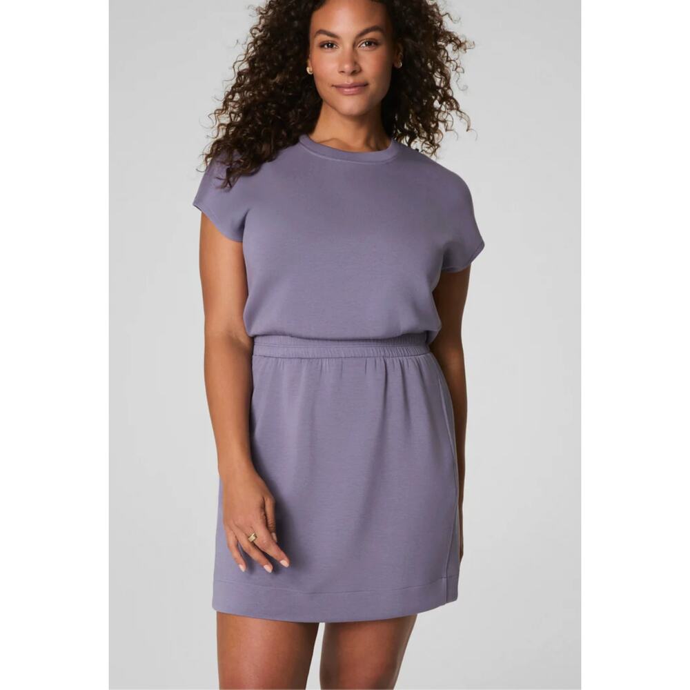 NWT SPANX AirEssentials® Cinched Mini Dress in Orchid Ash Purple Size XL